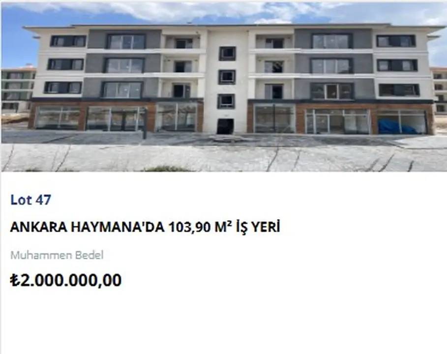 TOKİ 7 İlde 26 İş Yerini Yeniden Satışa Çıkarıyor! Açık Artırmada İkinci Tur Eylülde 17